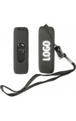 Siyah rubber gövdeli ışıklı logolu 16 GB lazer markalamalı promosyon USB bellek